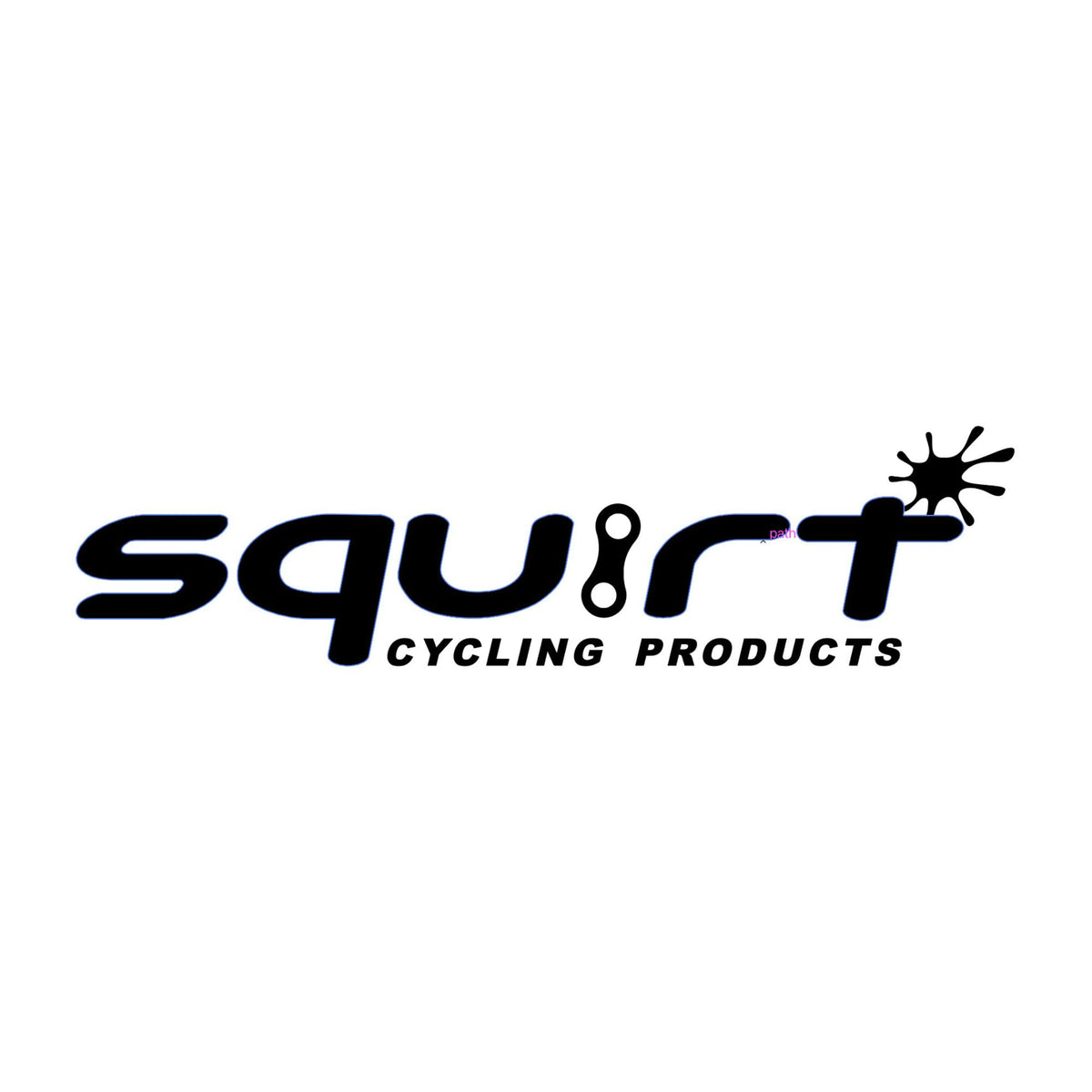 Squirt Cycling Products -brändin virallinen logo. Laadukkaat vahapohjaiset ketjuvahat ja pyöränhoitotuotteet suomalaiseen polkupyörän huoltoon.