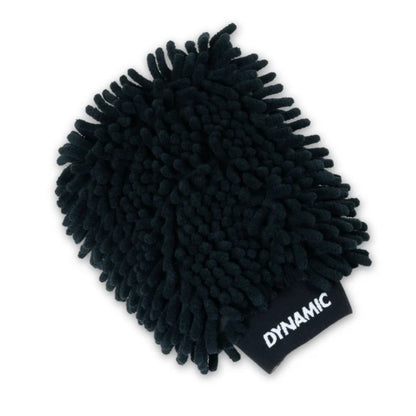Dynamic Microfibre Bike Cleaning Glove mikrokuitupesukinnas viistosta kuvattuna. Uudelleenkäytettävä pesukinnas pyörän huoltoon.