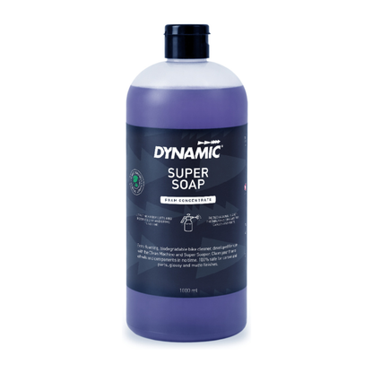 Dynamic Super Soap Concentrate 1000 ml biohajoava pyöränpesuainetiiviste vaahtopesureille ja pyörän perusteelliseen puhdistukseen.
