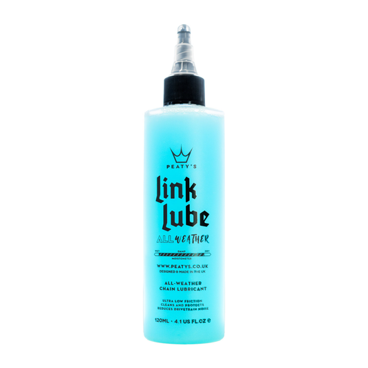Peaty's LinkLube All Weather ketjuöljy 120 ml maantie-, gravel- ja maastopyörien voimansiirron voiteluun kaikissa sääolosuhteissa