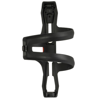 Restrap Side Release Bottle Cage musta sivulta ladattava juomapulloteline gravel-, maasto- ja bikepacking-pyöriin
