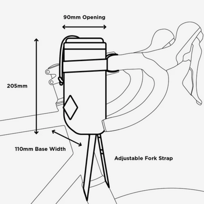 Restrap Stem Bag 1,1 l ohjainkannatinlaukun mitat ja koko-opas gravel-, maantie- ja bikepacking-pyörien lisäsäilytystilaan